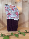 Trousse pot velours côtelé Prune Alba - En Stock De Rêve en Fil By Lalie