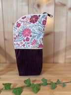 Trousse pot velours côtelé Prune Alba - En Stock De Rêve en Fil By Lalie