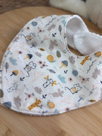 Bavoir bébé personnalisable en éponge bambou - Motif Souris - En Stock De Rêve en Fil By Lalie