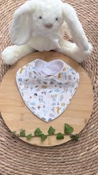 Bavoir bébé personnalisable en éponge bambou - Motif Souris - En Stock De Rêve en Fil By Lalie