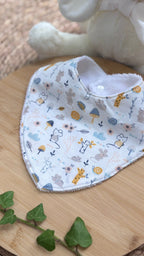 Bavoir bébé personnalisable en éponge bambou - Motif Souris - En Stock De Rêve en Fil By Lalie