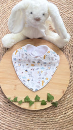 Bavoir bébé personnalisable en éponge bambou - Motif Souris - En Stock De Rêve en Fil By Lalie