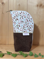 Trousse pot velours côtelé Marron Eléonie - En Stock De Rêve en Fil By Lalie