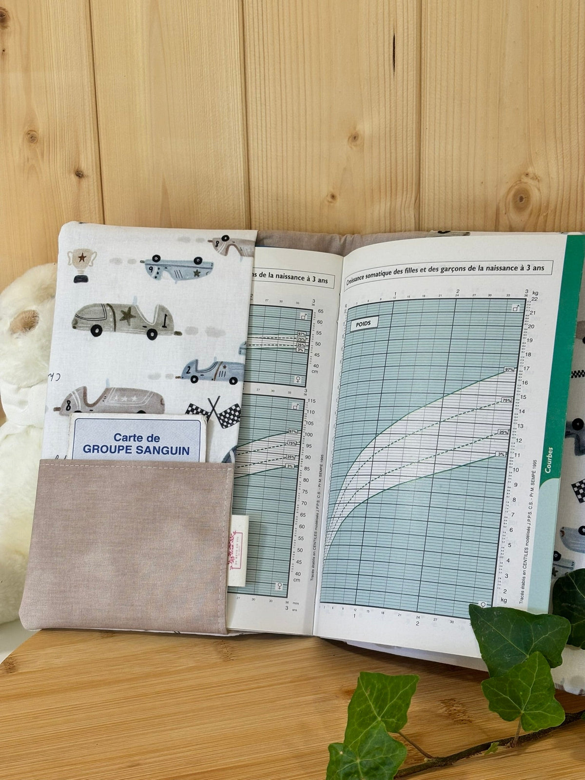 Protège carnet de santé personnalisable Vroum De Rêve en Fil By Lalie