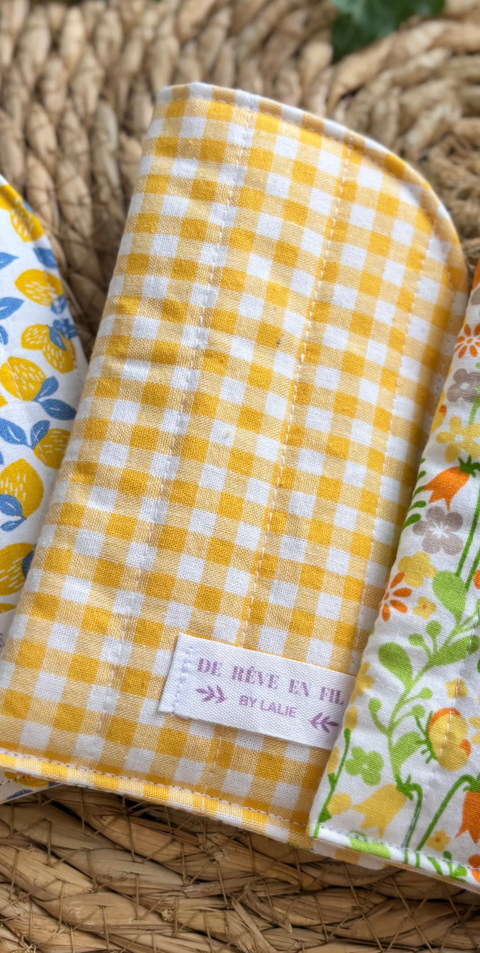 Étui à lunettes molletonné - Collection jaune De Rêve en Fil By Lalie