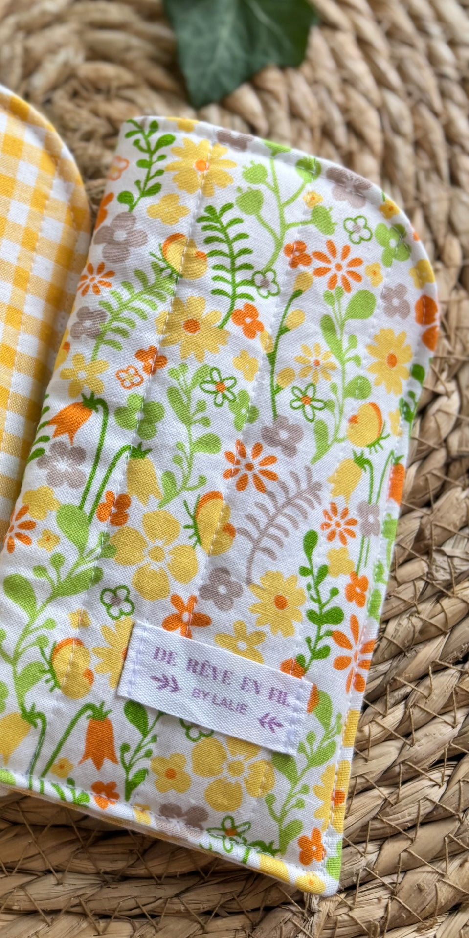 Étui à lunettes molletonné - Collection jaune De Rêve en Fil By Lalie