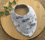 Bavoir bébé personnalisable en éponge bambou - Motif Vroum - En Stock De Rêve en Fil By Lalie