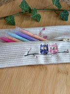 Trousse à Crayons Hiboux Beige De Rêve en Fil By Lalie
