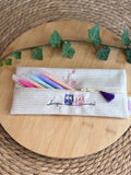 Trousse à Crayons Hiboux Beige De Rêve en Fil By Lalie