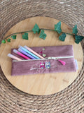 Trousse à Crayons Hiboux Rose De Rêve en Fil By Lalie