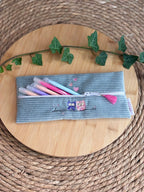 Trousse à Crayons Hiboux Sauge De Rêve en Fil By Lalie
