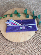 Trousse à Crayons Hiboux Violette De Rêve en Fil By Lalie