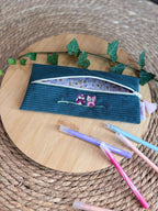 Trousse à Crayons Hiboux Verte De Rêve en Fil By Lalie