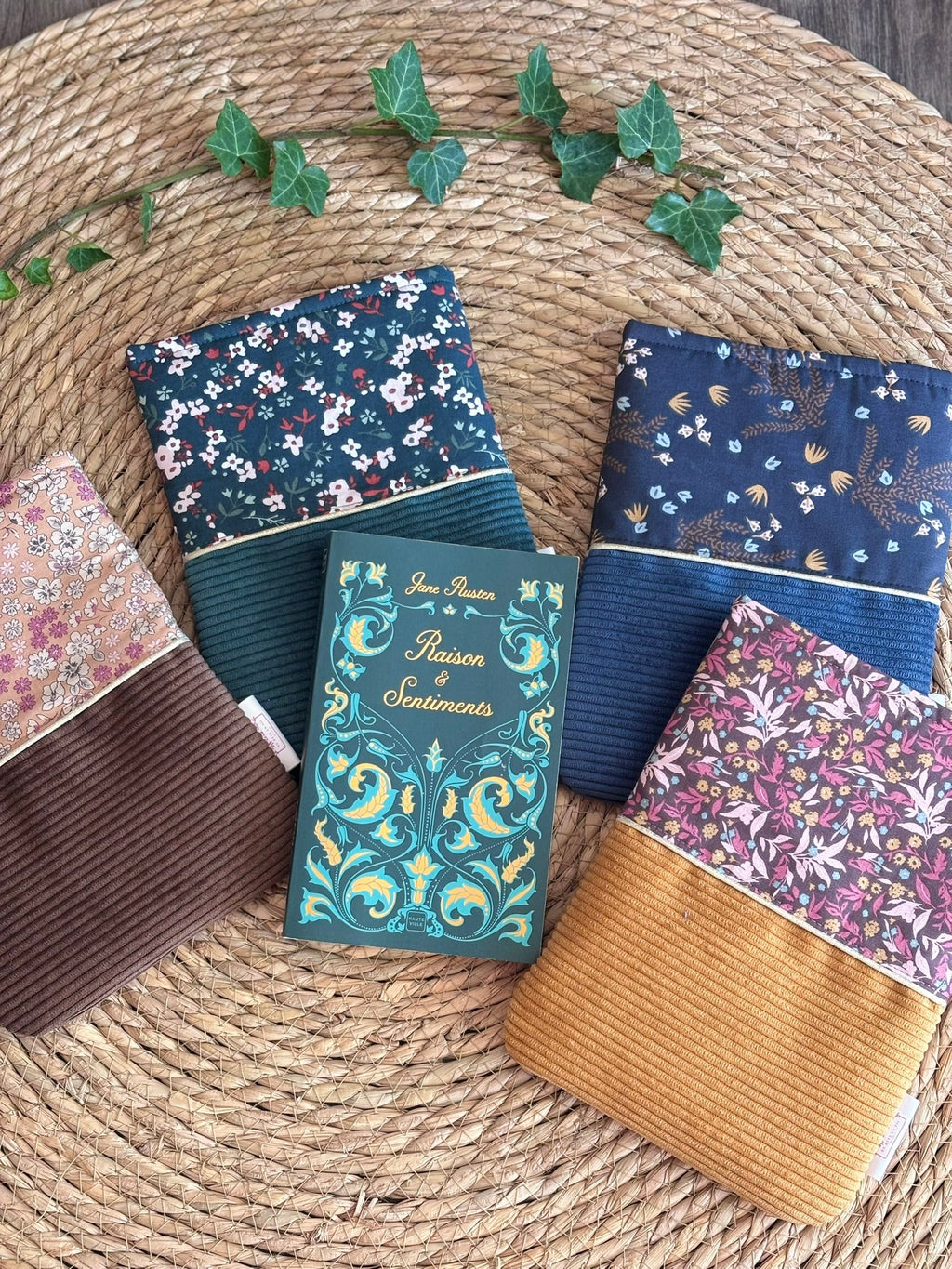 Pochette à livre Bi-ton Bleu Denim De Rêve en Fil By Lalie