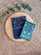 Pochette à livre Bi-ton Bleu Denim De Rêve en Fil By Lalie