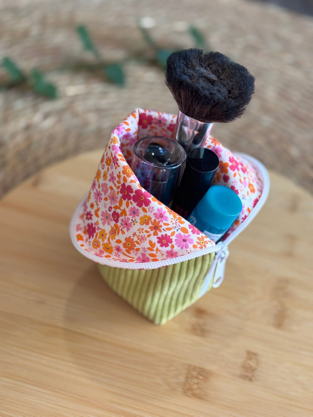 Trousse pot velours côtelé Anis De Rêve en Fil By Lalie