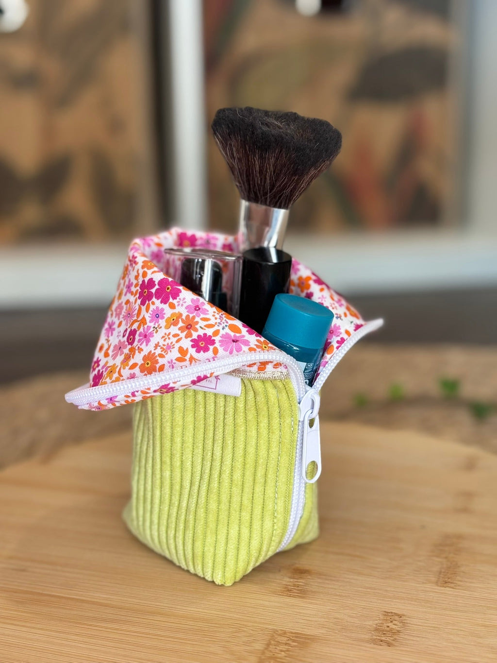 Trousse pot velours côtelé Anis De Rêve en Fil By Lalie