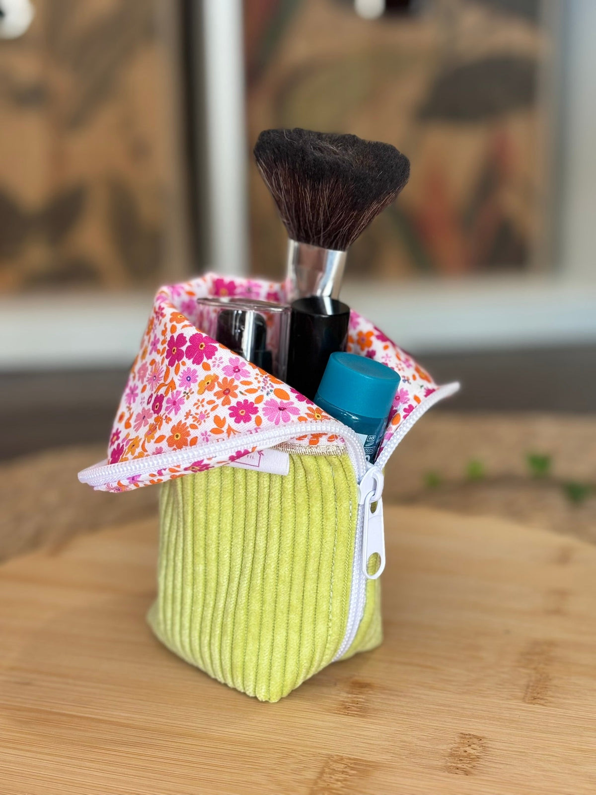 Trousse pot velours côtelé Anis De Rêve en Fil By Lalie