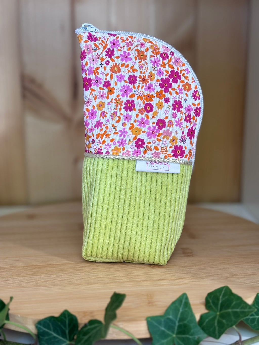 Trousse pot velours côtelé Anis De Rêve en Fil By Lalie