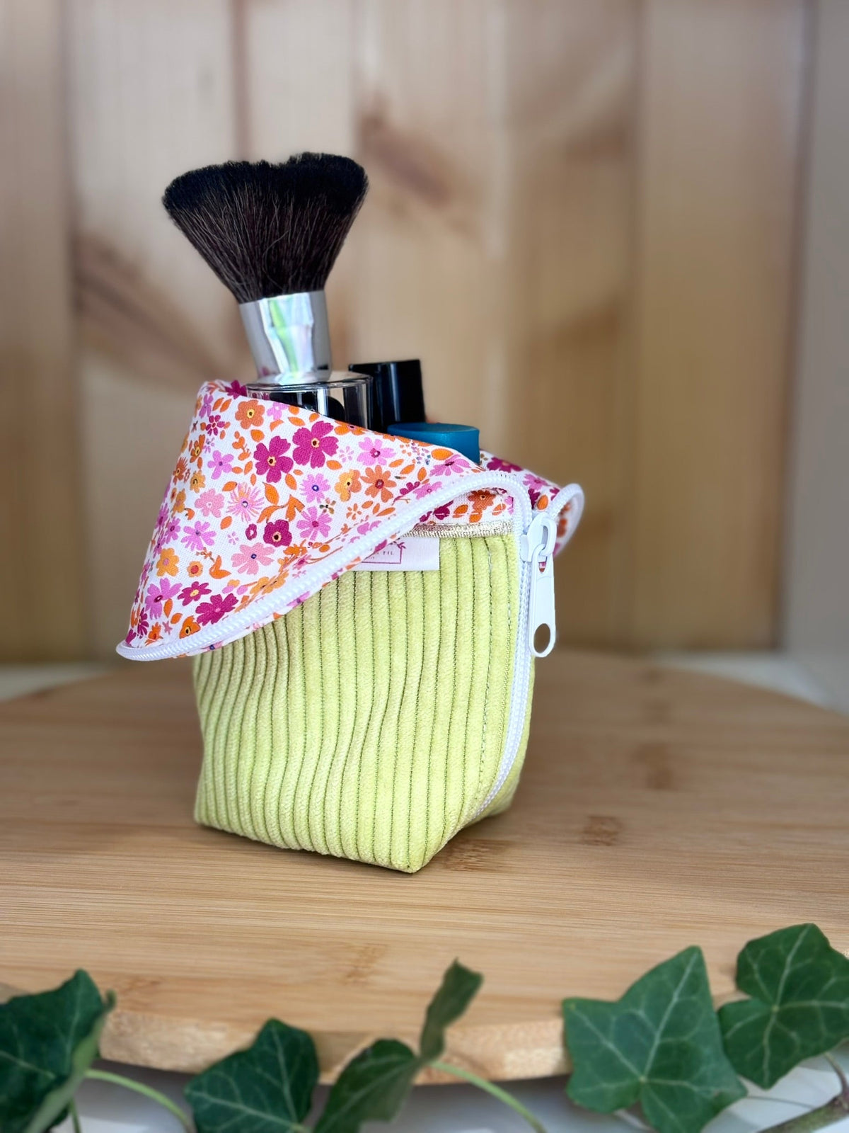 Trousse pot velours côtelé Anis De Rêve en Fil By Lalie