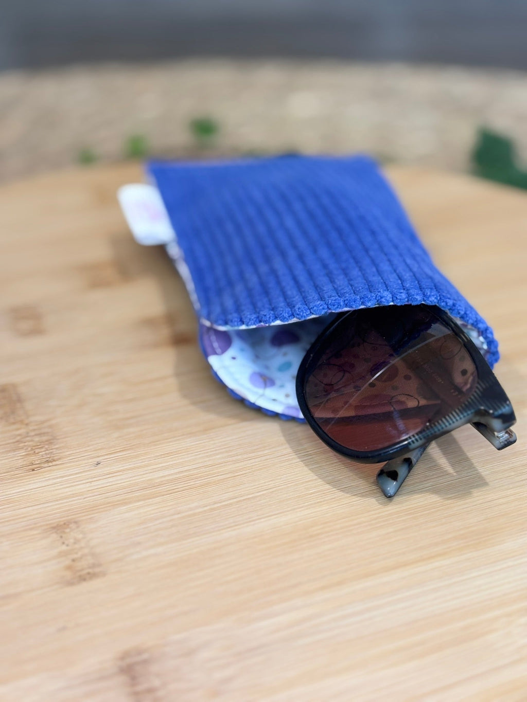 Étui à lunettes Velours côtelé bleu roi - Plusieurs coloris De Rêve en Fil By Lalie