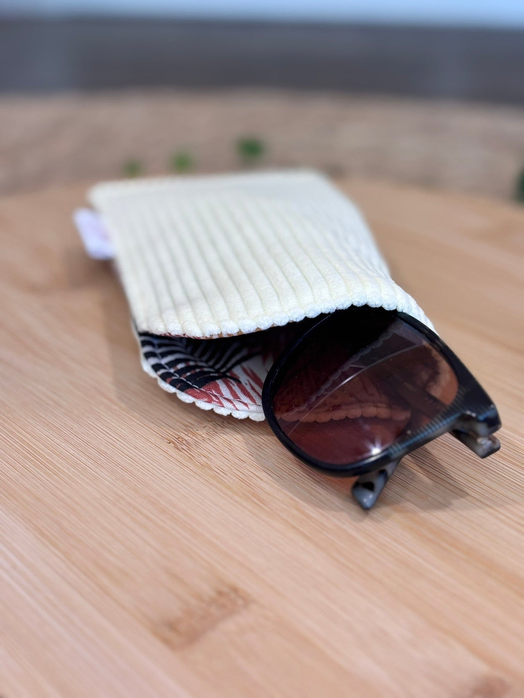 Étui à lunettes Velours côtelé jaune clair - Plusieurs coloris De Rêve en Fil By Lalie