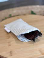 Étui à lunettes Velours côtelé beige - Plusieurs coloris De Rêve en Fil By Lalie