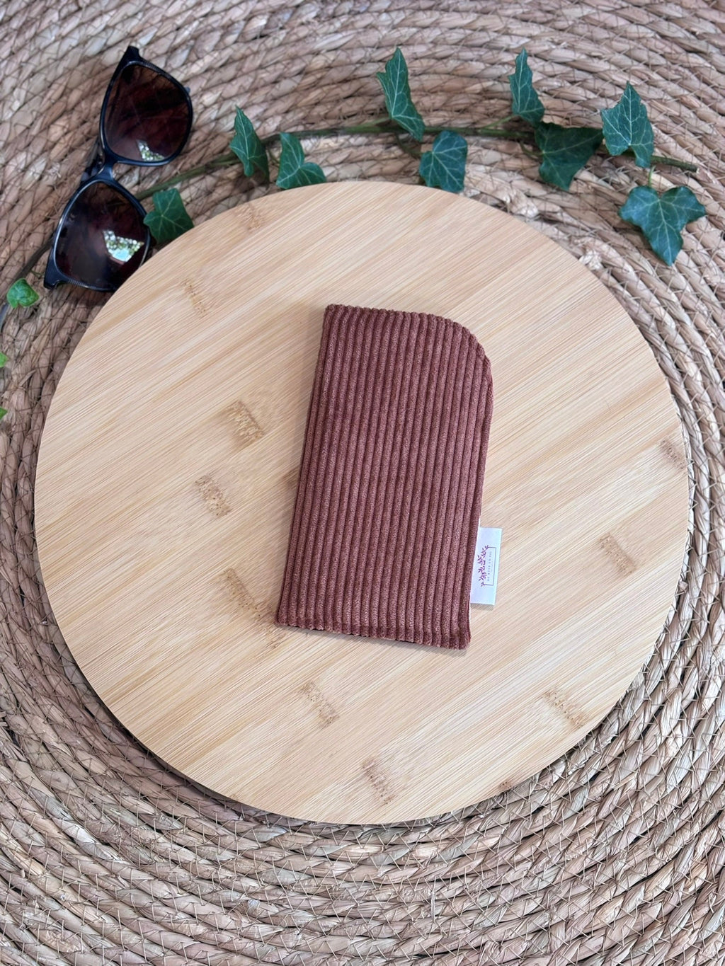 Étui à lunettes Velours côtelé camel - Plusieurs coloris De Rêve en Fil By Lalie