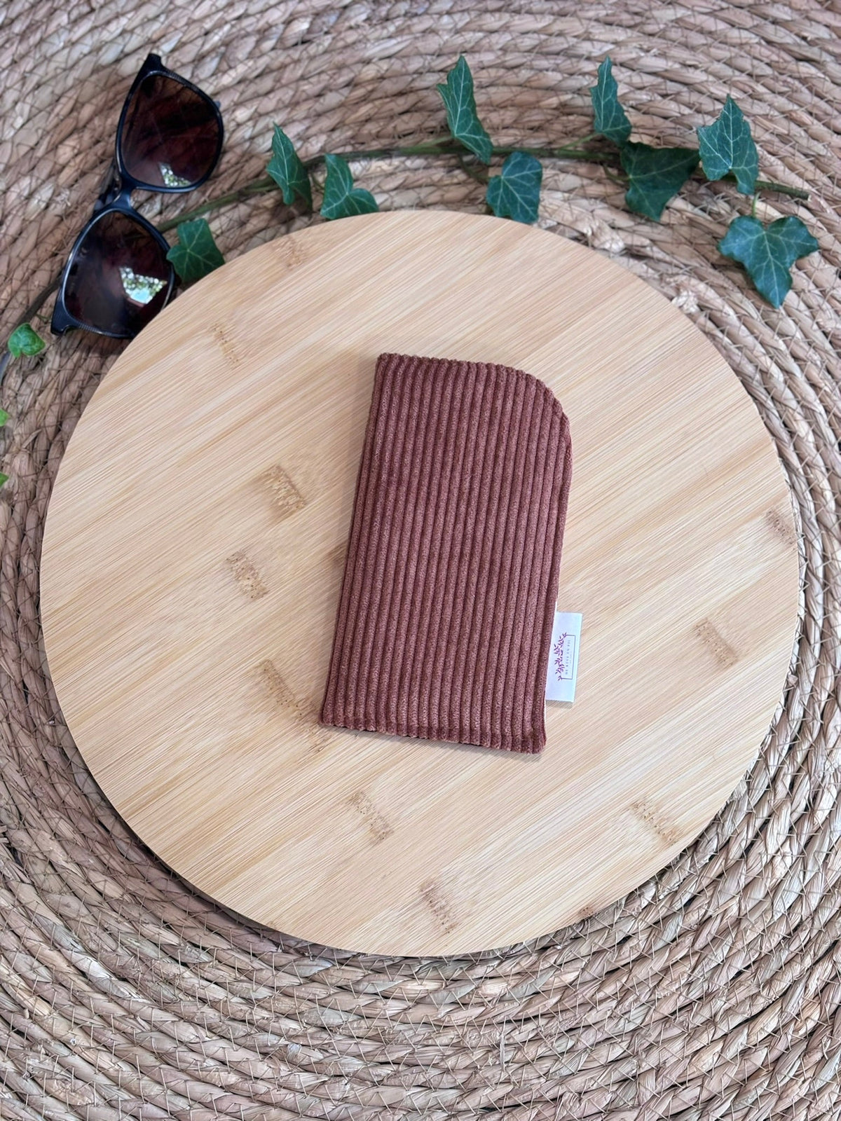 Étui à lunettes Velours côtelé camel - Plusieurs coloris De Rêve en Fil By Lalie