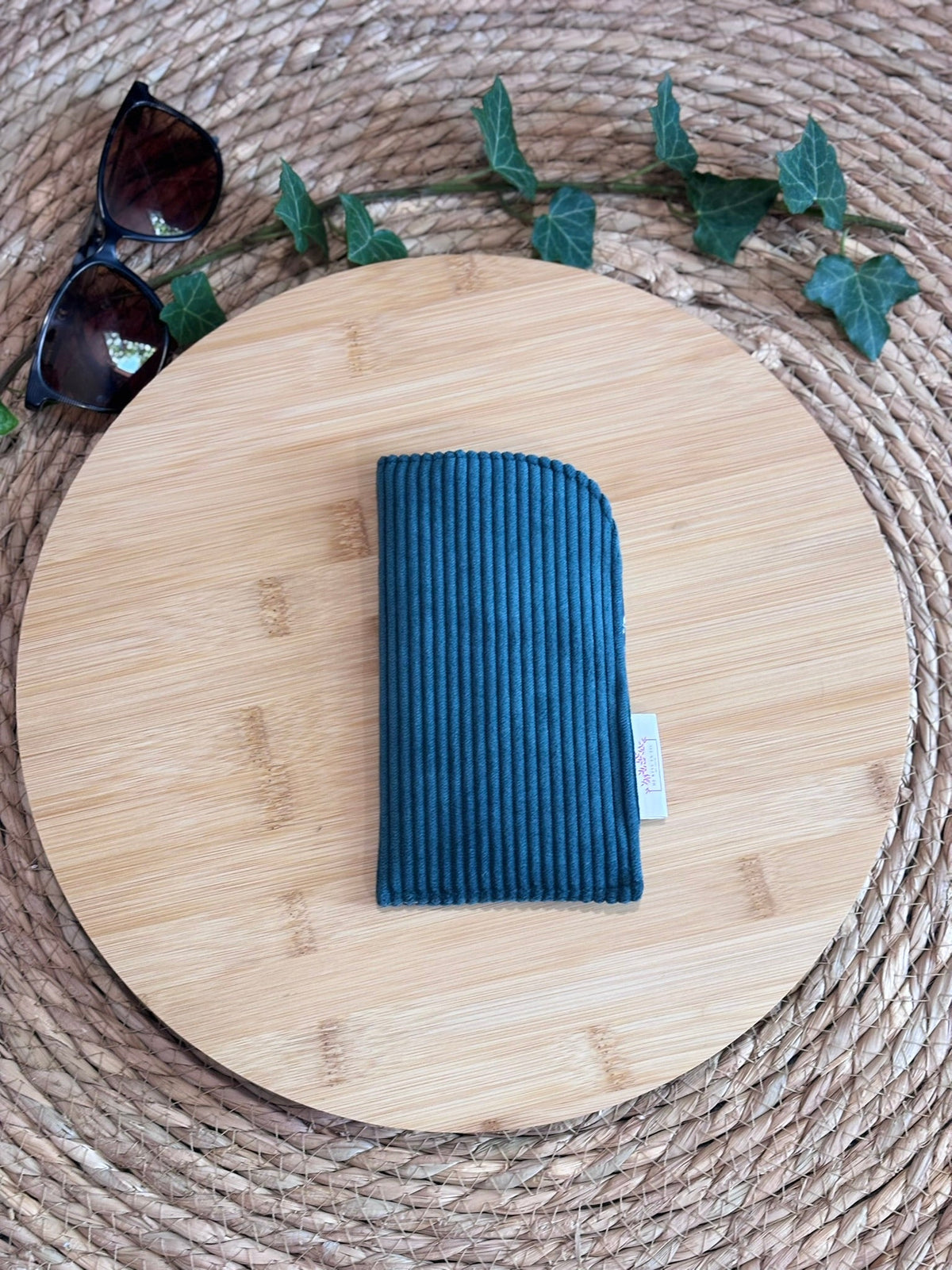 Étui à lunettes Velours côtelé vert - Plusieurs coloris De Rêve en Fil By Lalie