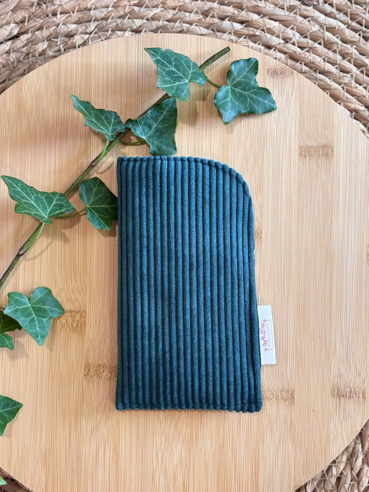 Étui à lunettes Velours côtelé vert - Plusieurs coloris De Rêve en Fil By Lalie