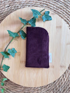 Étui à lunettes Velours côtelé prune - Plusieurs coloris De Rêve en Fil By Lalie