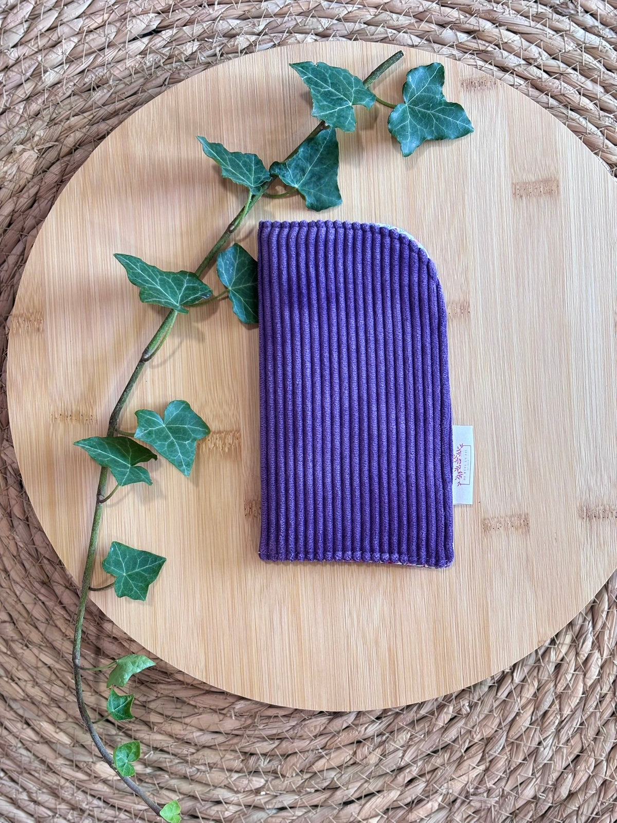 Étui à lunettes Velours côtelé violet - Plusieurs coloris De Rêve en Fil By Lalie