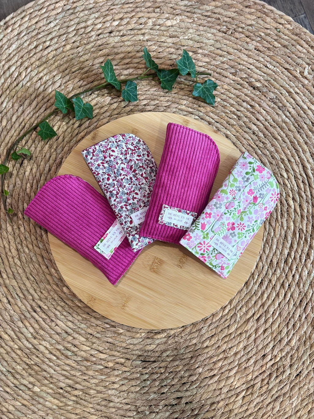 Étui à lunettes molletonné - Collection Rose De Rêve en Fil By Lalie