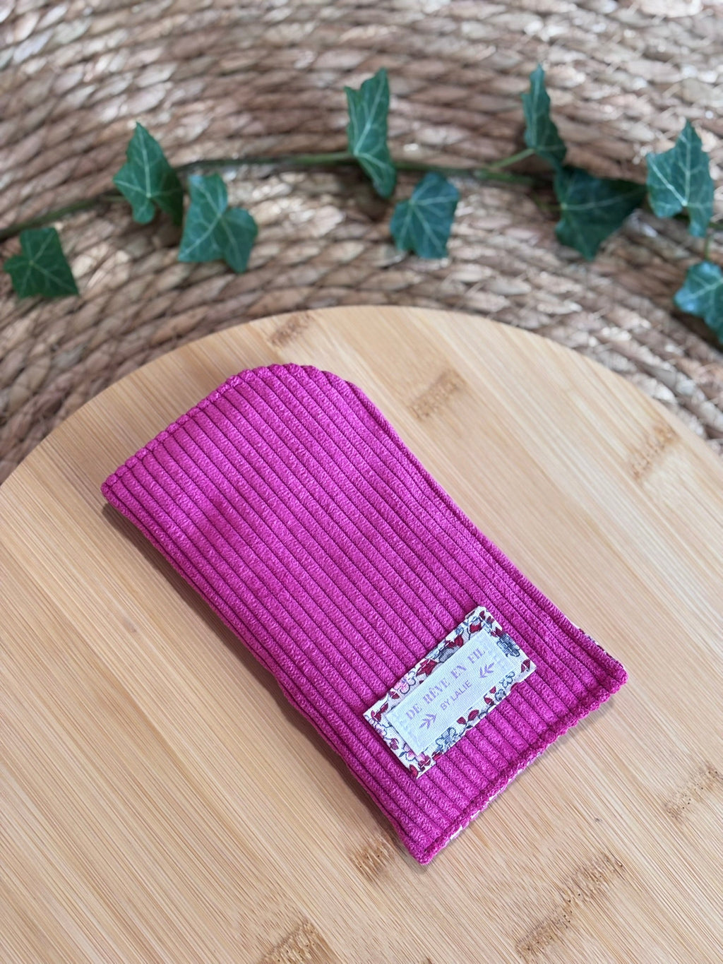 Étui à lunettes molletonné - Collection Rose De Rêve en Fil By Lalie