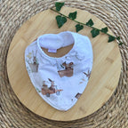Bavoir bébé personnalisable en éponge bambou - Motif Carotte - En Stock De Rêve en Fil By Lalie