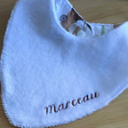 Bavoir bébé personnalisable en éponge bambou - Motif Carotte - En Stock De Rêve en Fil By Lalie
