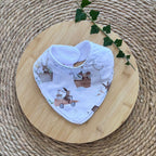 Bavoir bébé personnalisable en éponge bambou - Motif Carotte - En Stock De Rêve en Fil By Lalie