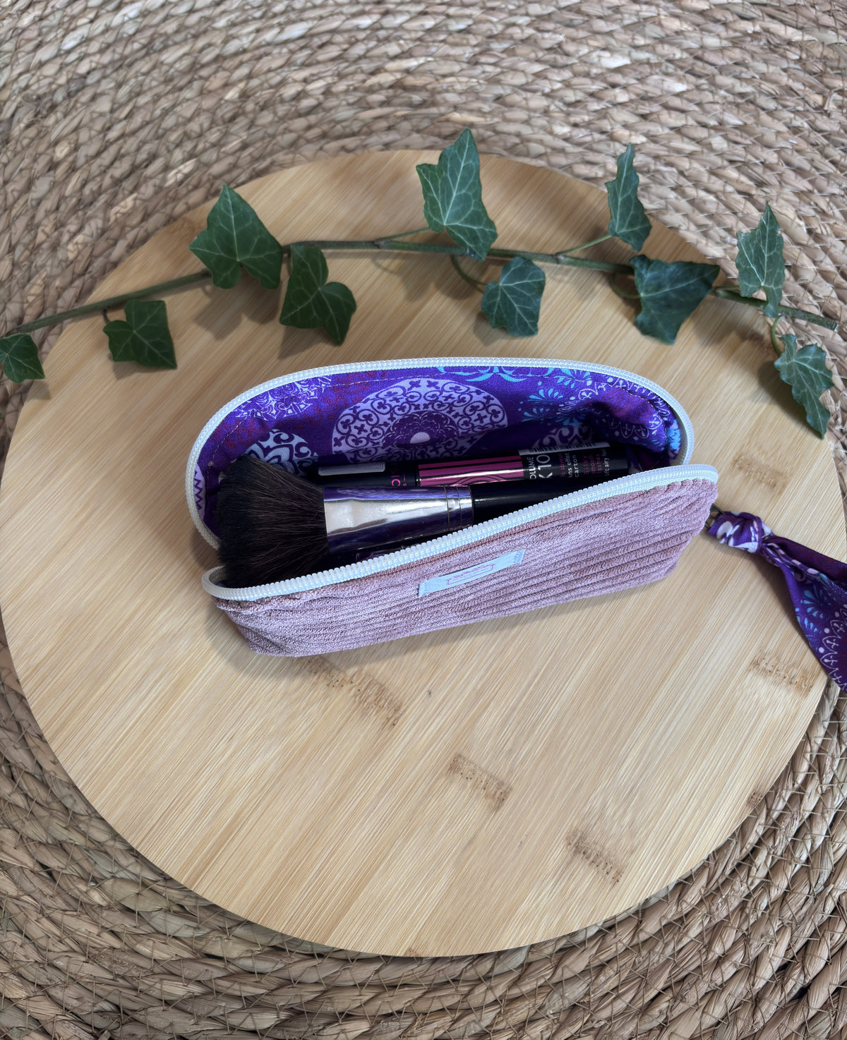 Mini trousse à maquillage Rose De Rêve en Fil By Lalie
