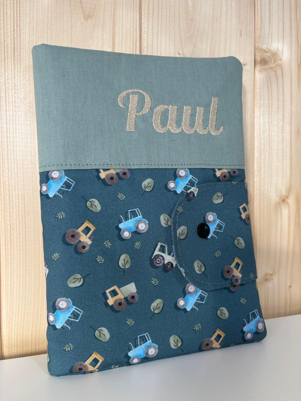 Protège carnet de santé personnalisable "Petit tracteur" - De Rêve en Fil By Lalie