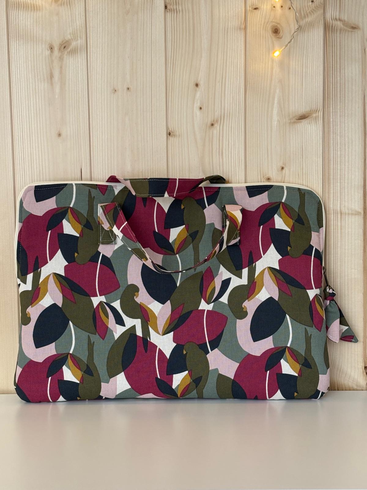 Pochette ordinateur "Feuillage" - De Rêve en Fil By Lalie