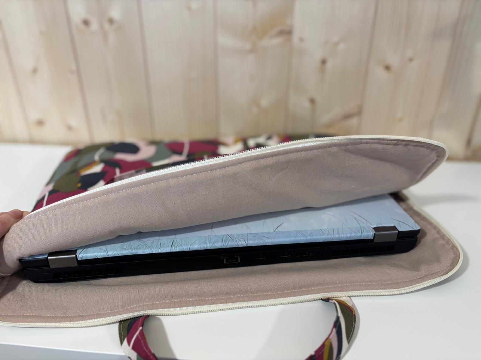 Pochette ordinateur "Feuillage" - De Rêve en Fil By Lalie