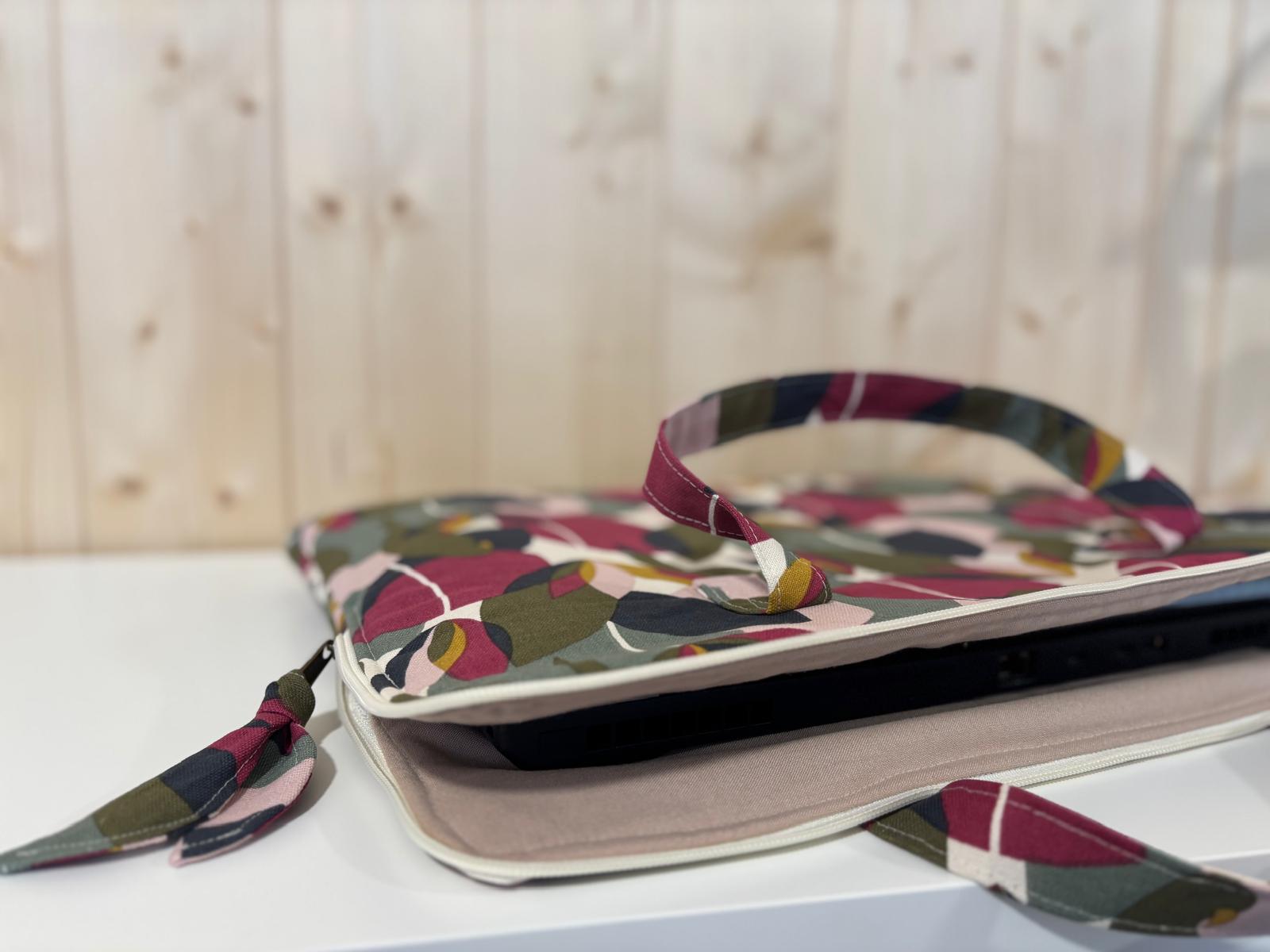 Pochette ordinateur "Feuillage" - De Rêve en Fil By Lalie