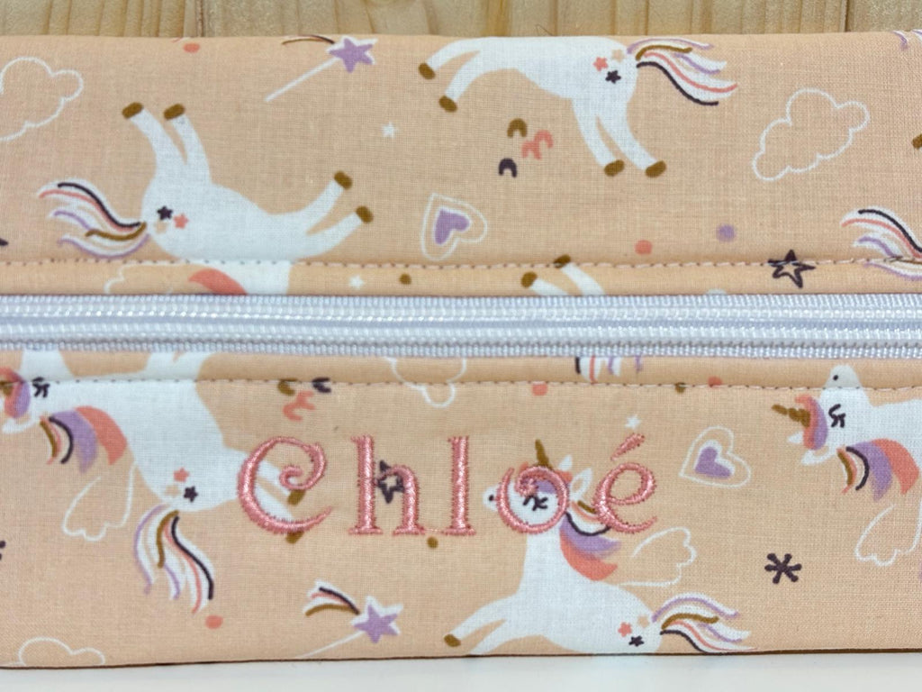 Trousse à crayons enfant "Licorne" Personnalisable De Rêve en Fil By Lalie