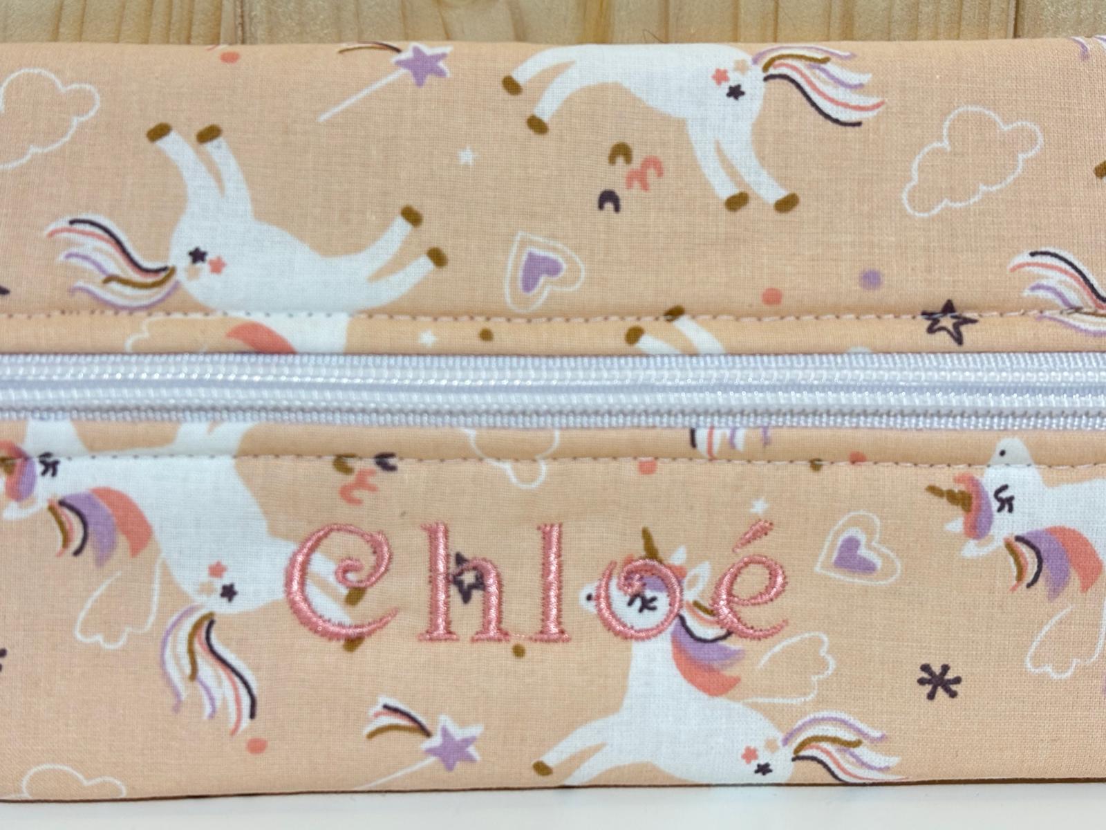 Trousse à crayons enfant "Licorne" Personnalisable De Rêve en Fil By Lalie