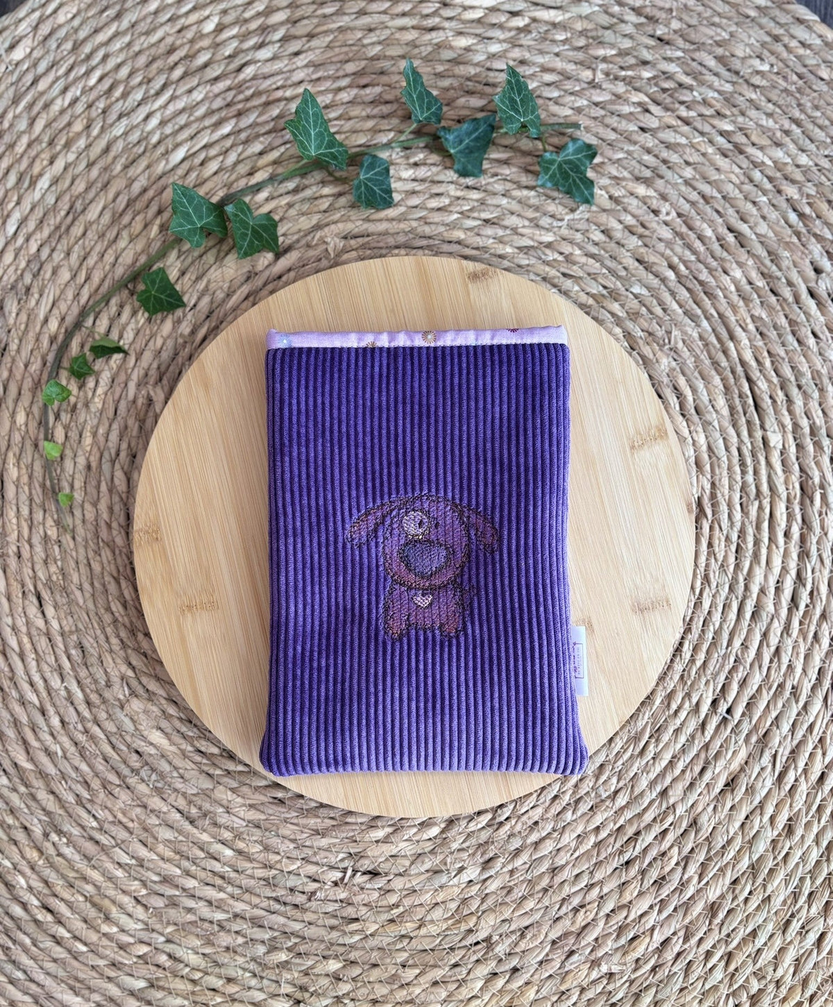Pochette à livre Chien violette De Rêve en Fil By Lalie