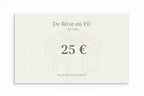 Carte cadeau 25 €- De Rêve en Fil By Lalie