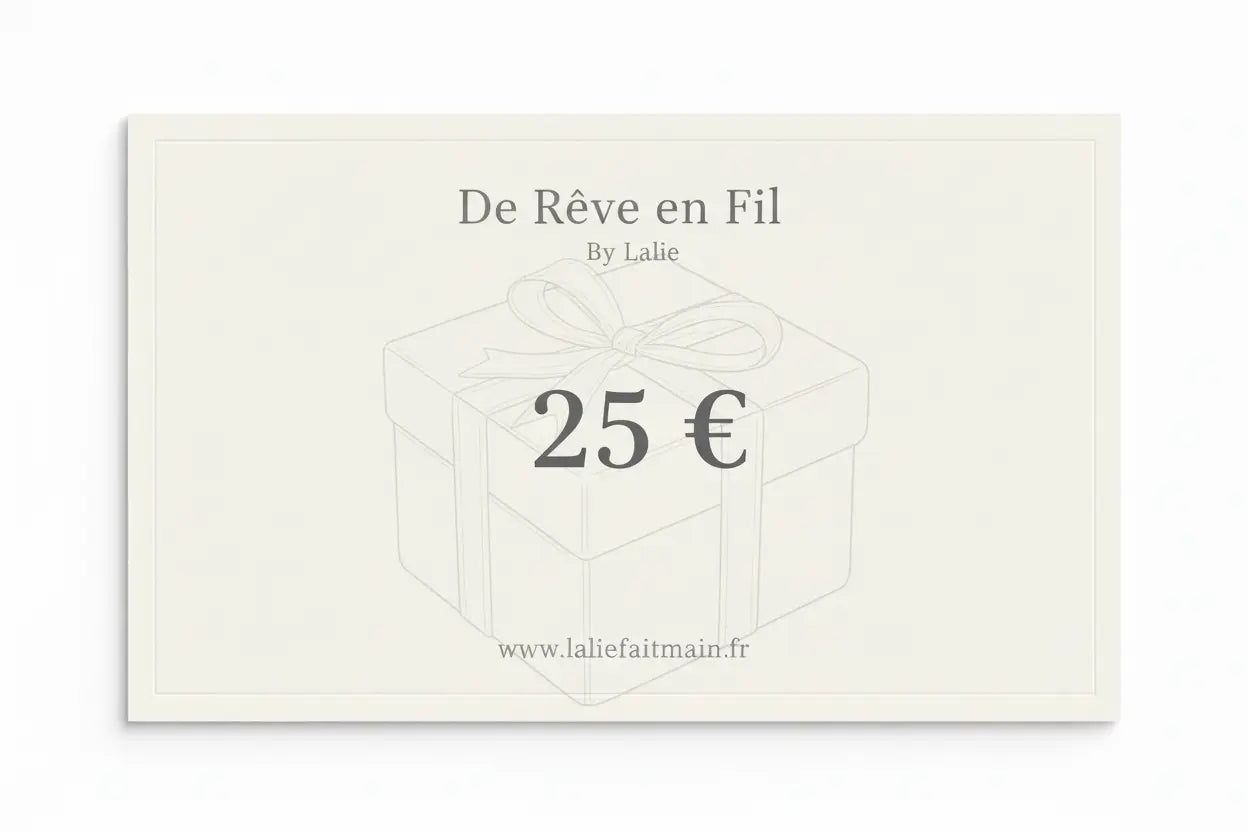 Carte cadeau 25 €- De Rêve en Fil By Lalie